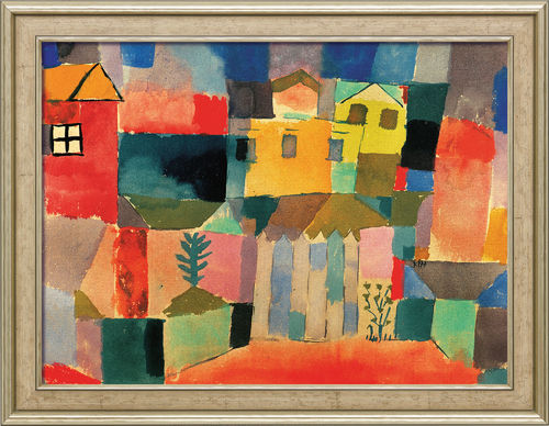 Paul Klee: Bild "Häuser am Meer" (1914), gerahmt