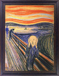 Edvard Munch: Bild "Der Schrei" (1895), gerahmt