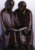 Die lesenden Mönche III (Bronze)
